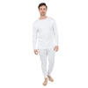 Leveret Mens Two Piece Cotton Pajamas Neutral Solid Color In White