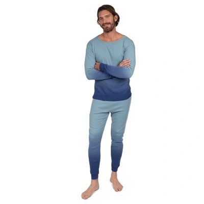 Leveret Mens Two Piece Cotton Pajamas Tie Dye In Blue