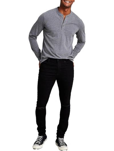 And Now This Newkirk Mens Ripped Stretch Skinny Jeans In Black