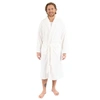 Leveret Fleece Shawl Collar Robe In White