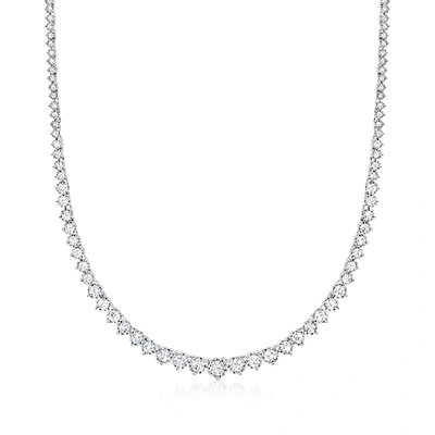 Ross-simons Lab-grown Diamond Graduated Tennis Necklace In Sterling Silver