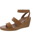 NATURALIZER GENN-IGNITE WOMENS LEATHER ANKLE STRAP WEDGE SANDALS