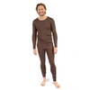 LEVERET MENS TWO PIECE THERMAL PAJAMAS