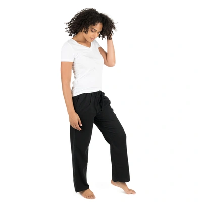 Leveret Womens Flannel Pajama Pants In Black