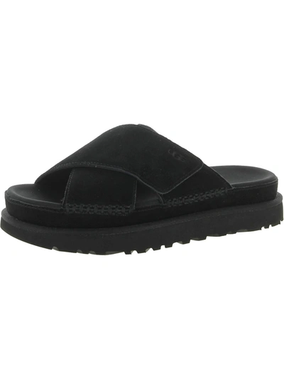 Ugg Goldenstar Crossover Slide Sandal In Black
