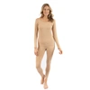 Leveret Womens Two Piece Cotton Pajamas Neutral Solid Color In Beige