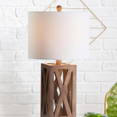 Jonathan Y Stewart 21.5in Wood Led Table Lamp