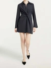Cinq À Sept Mckenna Twist-front Collared Dress In Black