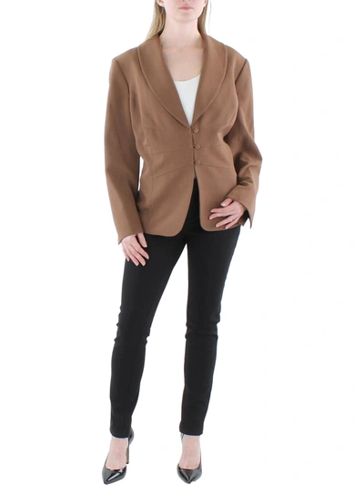 Le Suit Plus Womens Suit Separate Professional Suit Jacket In Brown