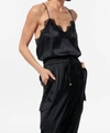 CAMI NYC RACER CHARMEUSE CAMI IN BLACK