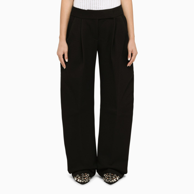 ATTICO THE ATTICO BLACK WIDE TROUSERS