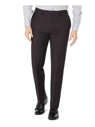 Calvin Klein Jerome Mens Wool Slim Fit Dress Pants In Black