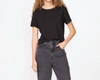 Monrow 50's Vinage Tee In Black In Black