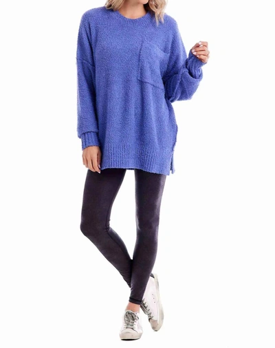 Mudpie Rome Chenille Sweater In Blue