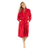 Leveret Fleece Shawl Collar Robe In Red