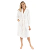 Leveret Womens Fleece Robe In White