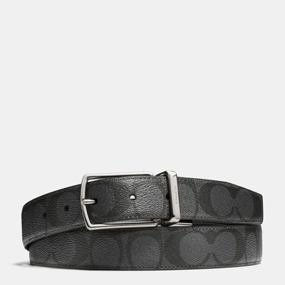 Coach Outlet Harness Buckle Cut To Size Reversible Belt, 30 Mm In Grey