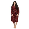 Leveret Christmas Womens Fleece Robe Plaid In Multi