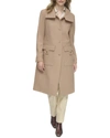 Andrew Marc Almedia Wool Blend Twill Coat In Brown