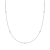 ROSS-SIMONS LAB-GROWN DIAMOND STATION NECKLACE IN STERLING SILVER