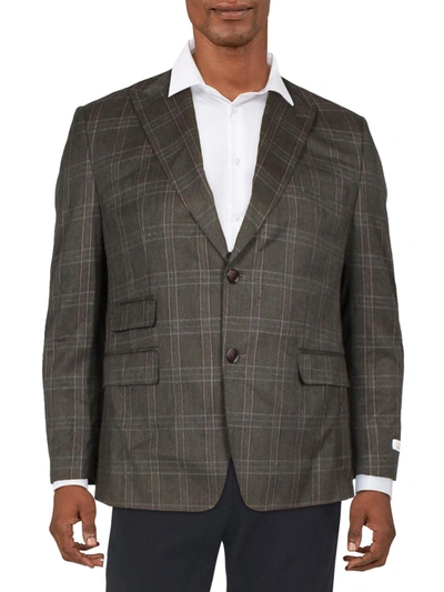 Tayion By Montee Holland Acontour Mens Wool Blend Classic Fit Two-button Blazer In Grey