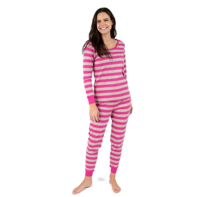 Leveret Womens Two Piece Cotton Pajamas Striped In Multi