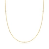 Ross-simons Lab-grown Diamond Station Necklace In 18kt Gold Over Sterling In Multi