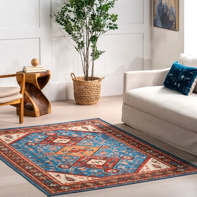 Nuloom Idell Persian Medallion Machine Washable Area Rug