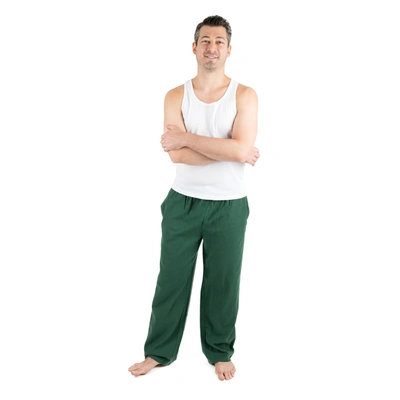 Leveret Mens Flannel Pajama Pants In Green