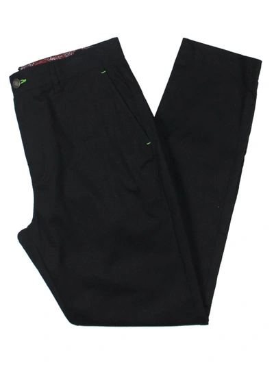 Society Of Threads Mens Sim Fit Stretch Chino Pants In Black