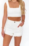 SHOW ME YOUR MUMU TUCSON SHORTS IN WHITE