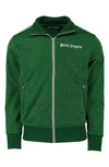 Palm Angels Glitter Lurex Track Jacket In Green White