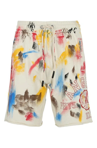 PALM ANGELS PAINTED COLLEGE SWEAT SHORTS