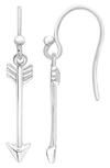 A & M STERLING SILVER ARROW DROP EARRINGS