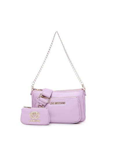 Love Moschino Pouch Charm Shoulder Bag In Lillac