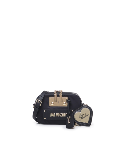 Love Moschino Shoulder Bag With Gold-colored Hardware In Black