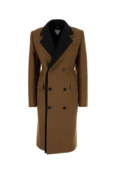 Bottega Veneta Coat In Gingersnap Melange