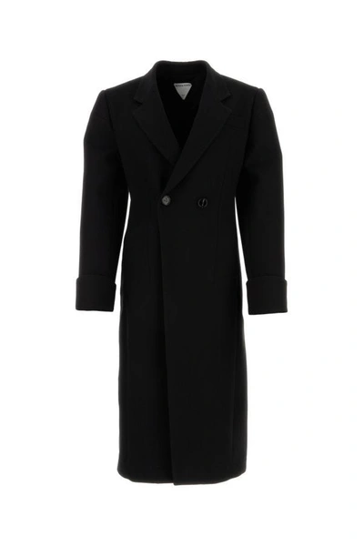 Bottega Veneta Cotton Blend Coat In Black