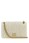 MIU MIU MIU MIU WOMAN WHITE NAPPA LEATHER MINI SHOULDER BAG