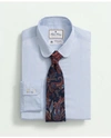 Brooks Brothers X Thomas Mason Cotton Poplin Club Collar, Striped Dress Shirt In Light Blue