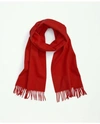 Brooks Brothers Cashmere Fringed Scarf | Red