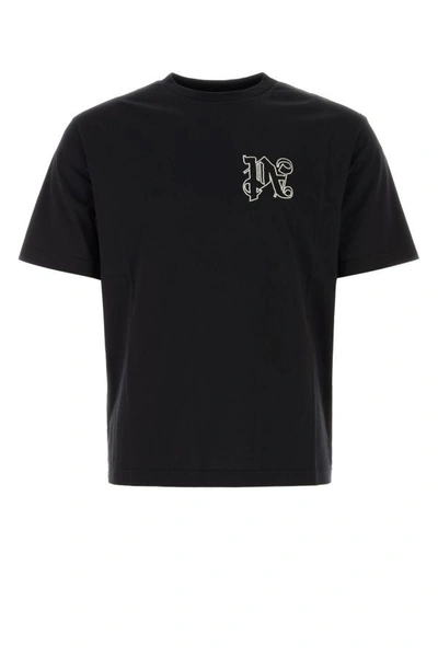 Palm Angels Man Black Cotton T-shirt