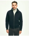 Brooks Brothers Wool Bomber Jacket In Navy