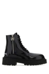 PALM ANGELS PALM ANGELS WOMAN BLACK LEATHER ANKLE BOOTS