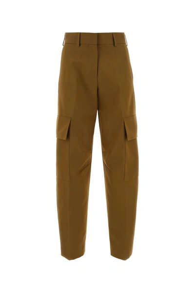 PALM ANGELS PALM ANGELS WOMAN MUD COTTON BLEND PANT