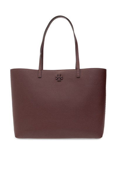 Tory Burch Mcgraw Logo Patch Tote Bag In Purple