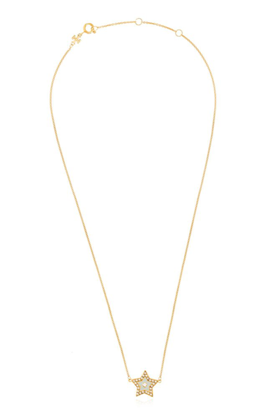 Tory Burch Star Embellished Necklace In Gold
