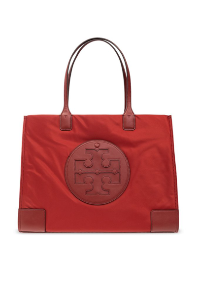 Tory Burch Ella Logo Patch Tote Bag In Red