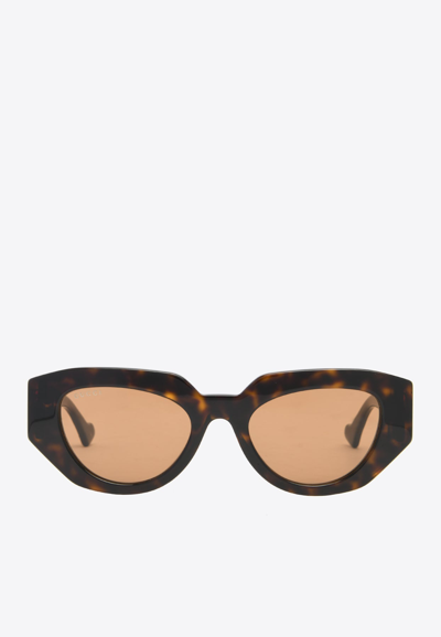 Gucci Cat-eye Acetate Sunglasses In Brown