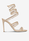 René Caovilla Rene Caovilla Womens Beige Chandelier 105 Crystal-embellished Leather Heeled Courts In Beige